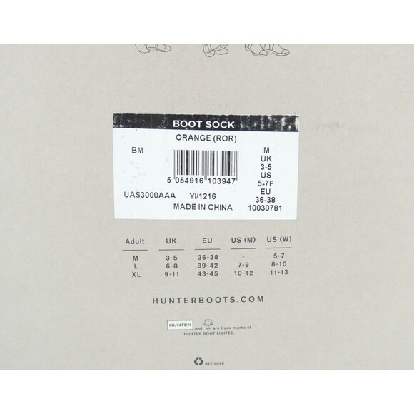 Hunter Original Orange Medium Tall Boot Socks NWT - Picture 3 of 3